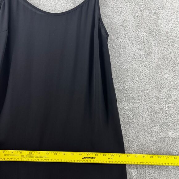 J Crew Dress Womens M Black Slip Maxi Length Adjustable Straps Semi Sheer - Picture 11 of 16